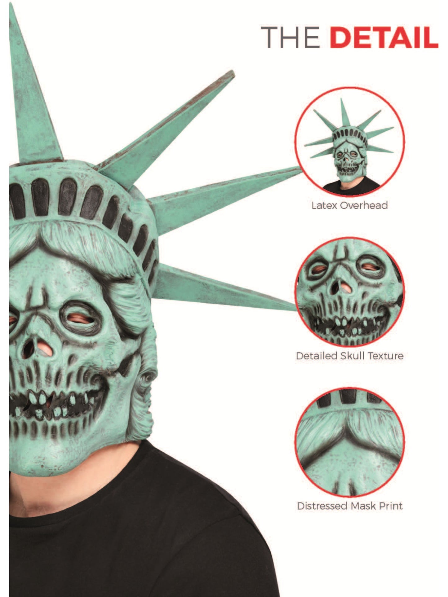 Liberty Skull Overhead Mask, Latex Wholesale