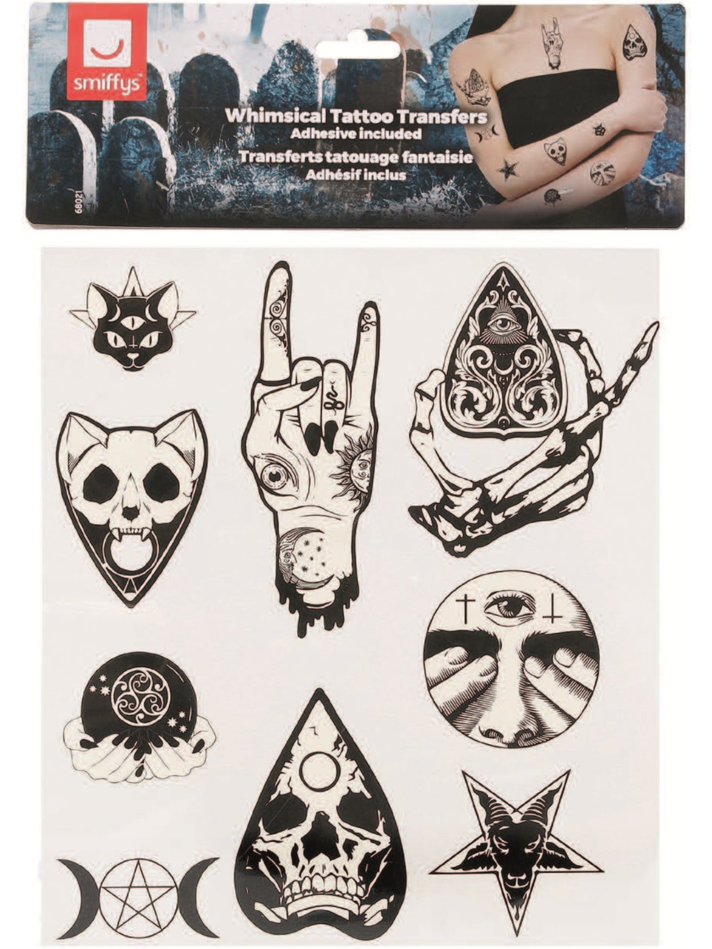 Smiffys Make-Up FX, Icon Tattoo Transfers Wholesale