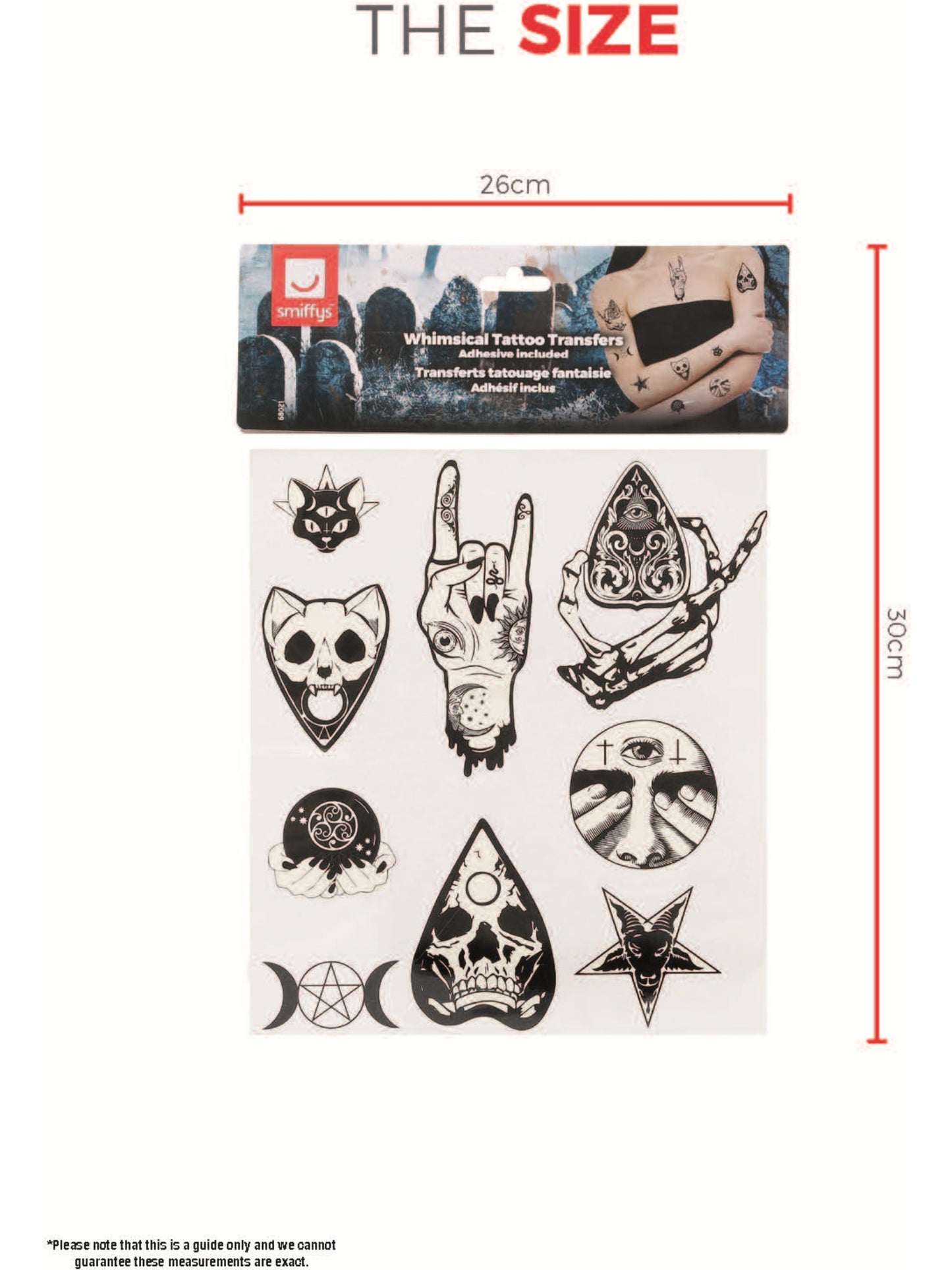Smiffys Make-Up FX, Icon Tattoo Transfers Wholesale