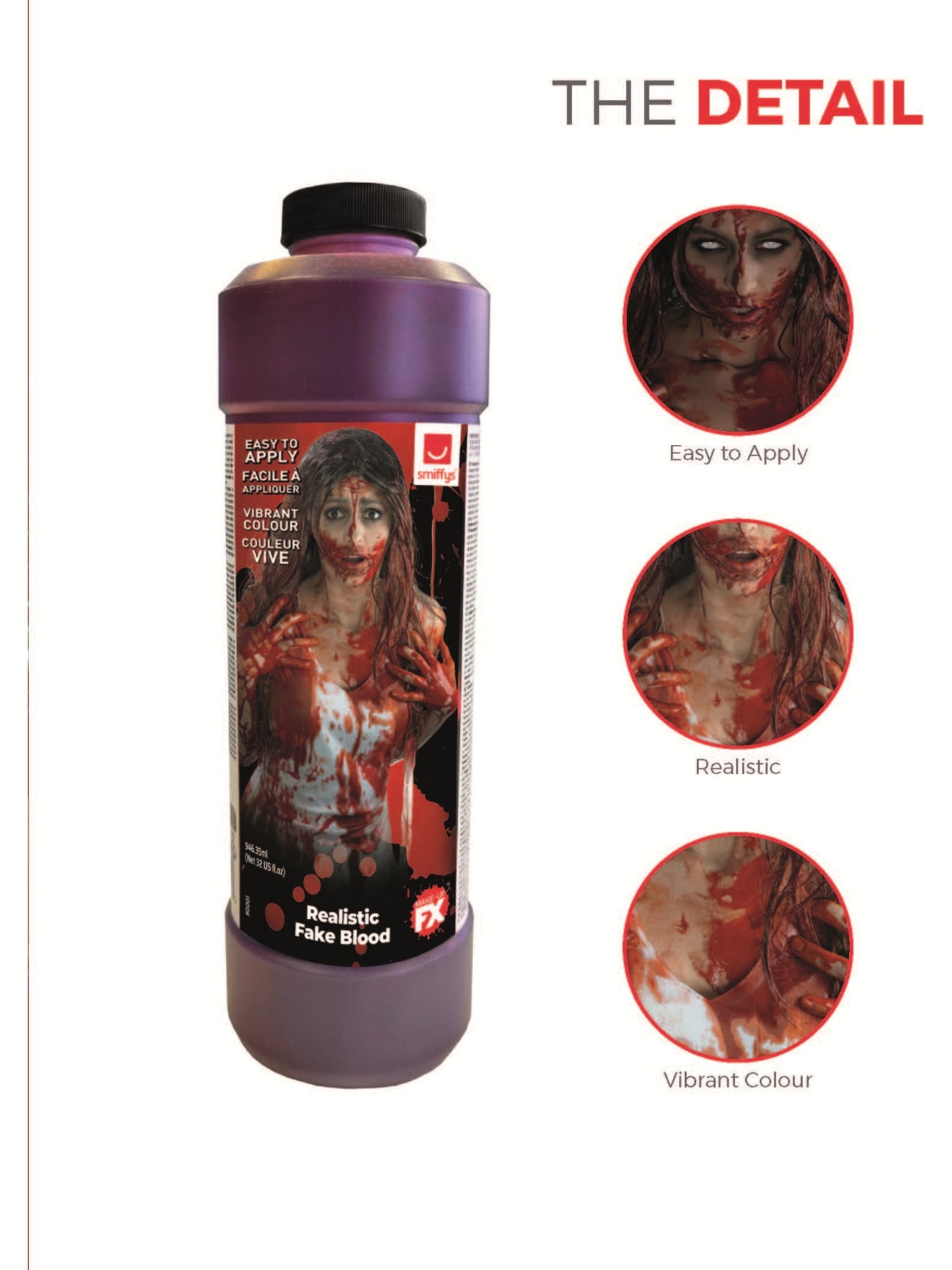Smiffys Make-Up FX, Blood Bottle, 946.35ml Wholesale
