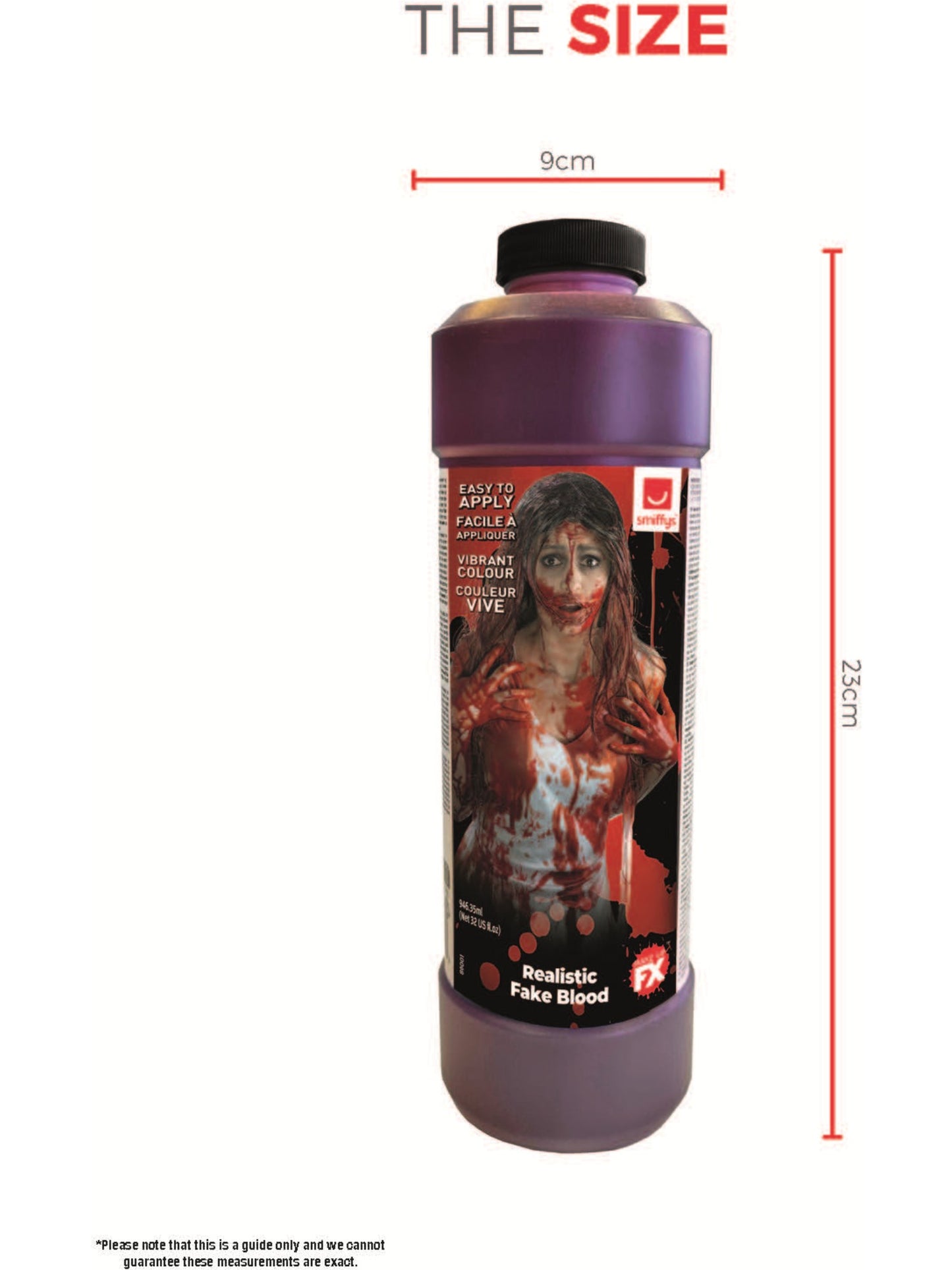 Smiffys Make-Up FX, Blood Bottle, 946.35ml Wholesale