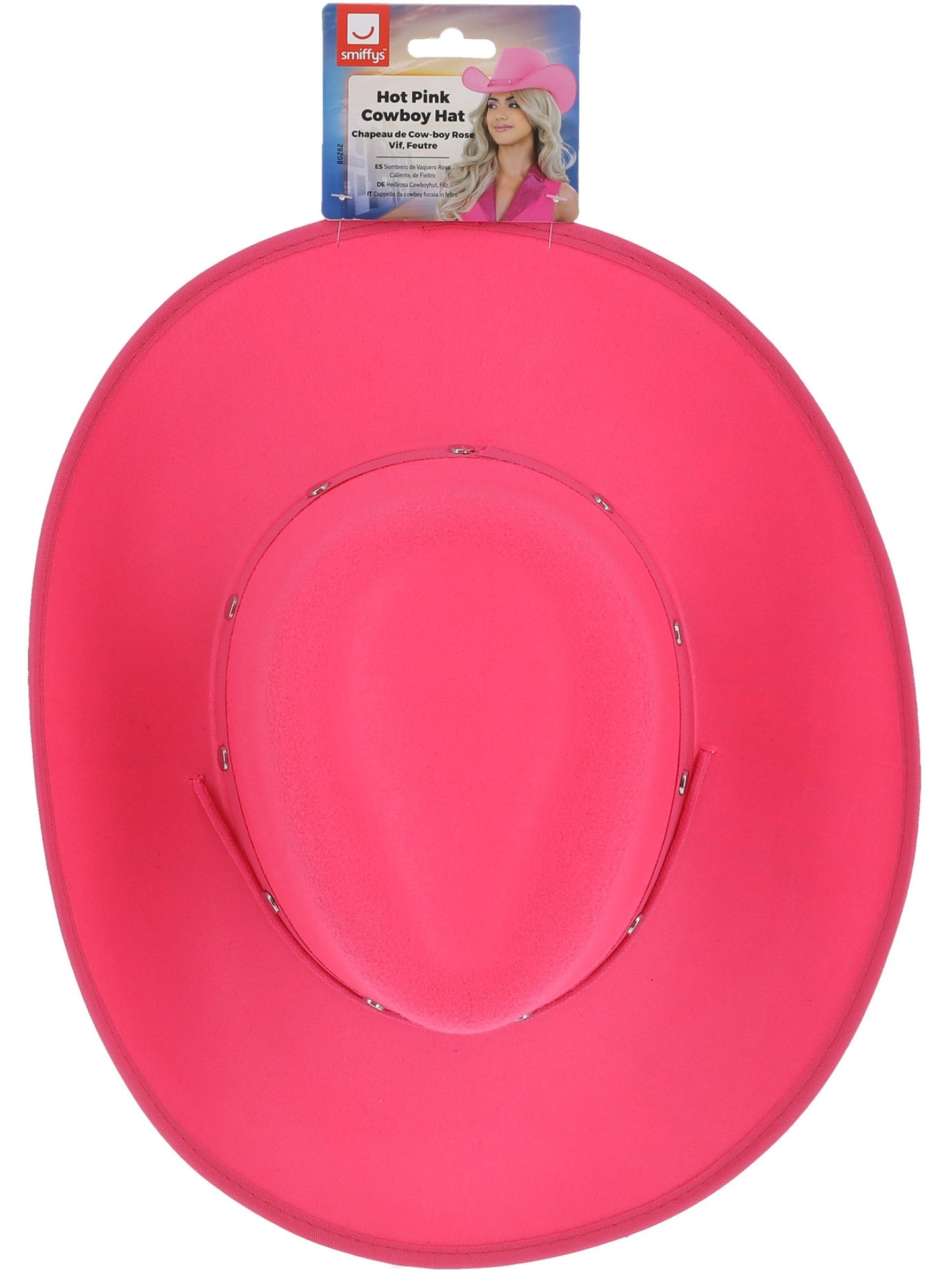 Hot Pink Cowboy Hat, Felt, with Cord Wholesale