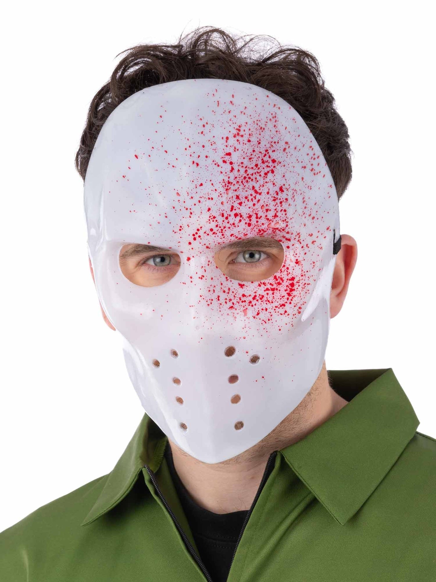 White Blood Splatter Hockey Mask Wholesale