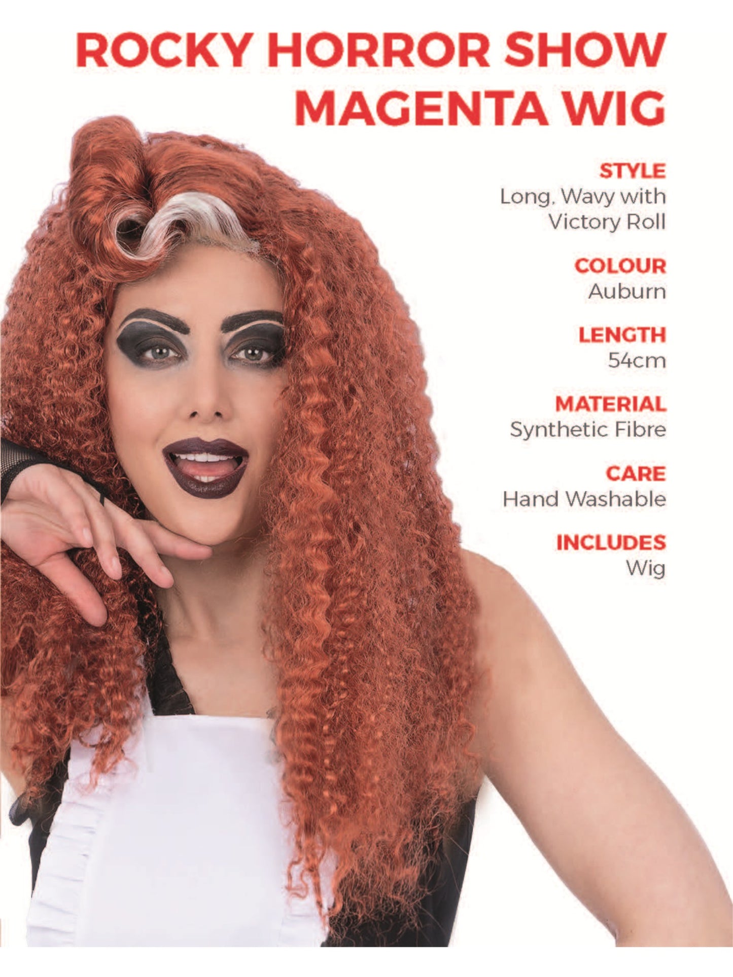 Rocky Horror Show Magenta Wig Wholesale