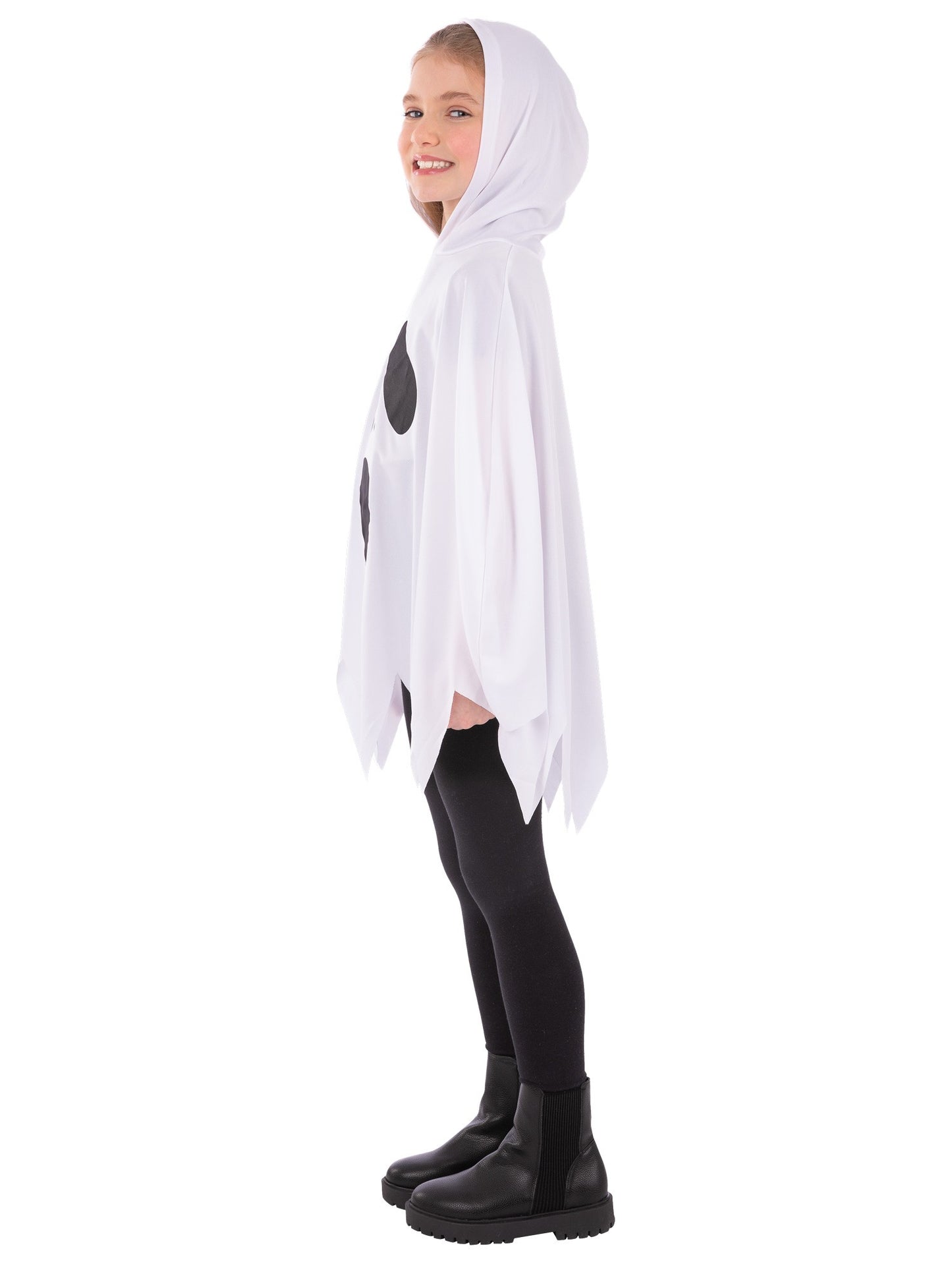 Ghost Poncho, White, Kids Wholesale