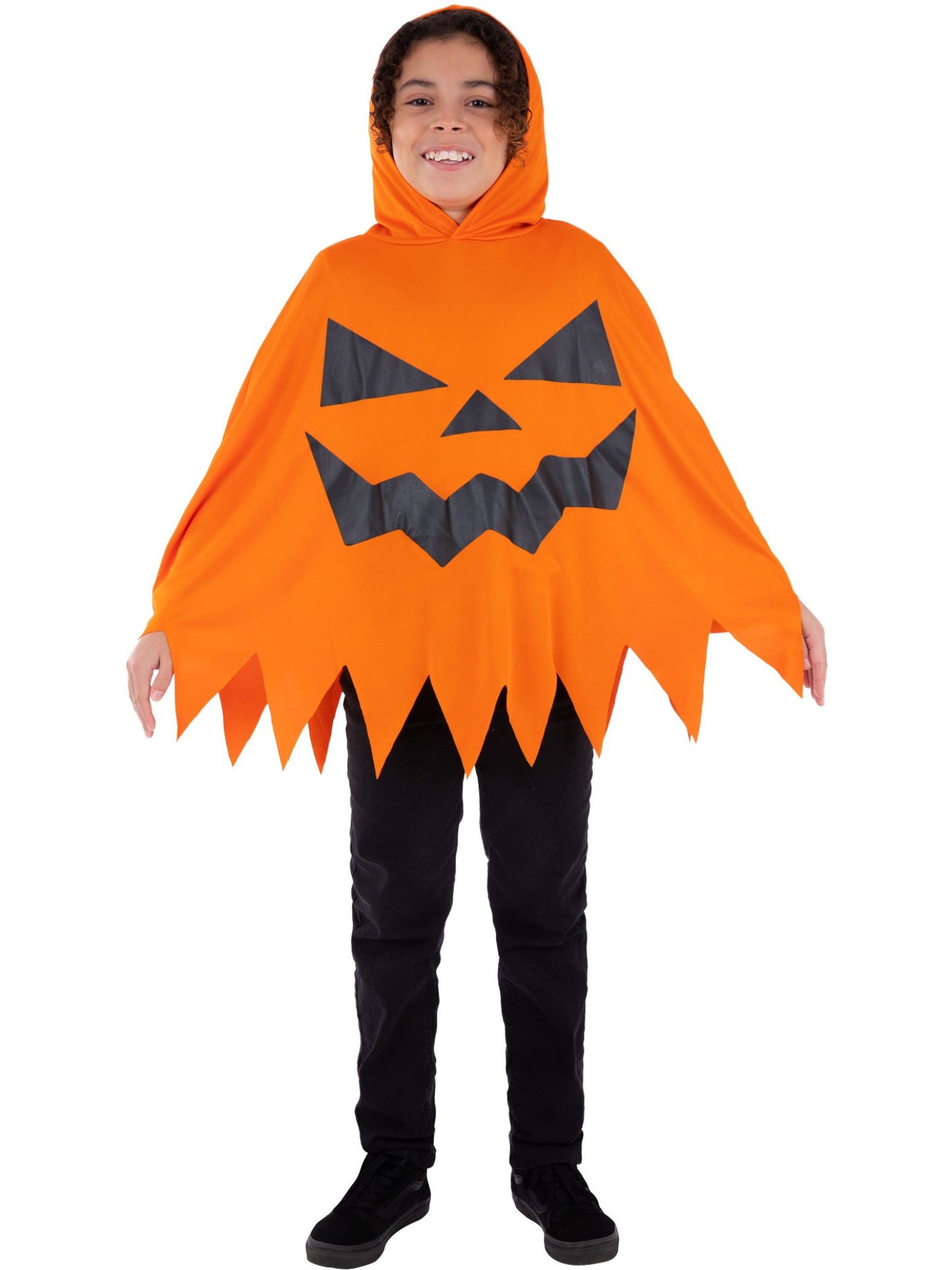 Pumpkin Poncho, Orange, Kids Wholesale