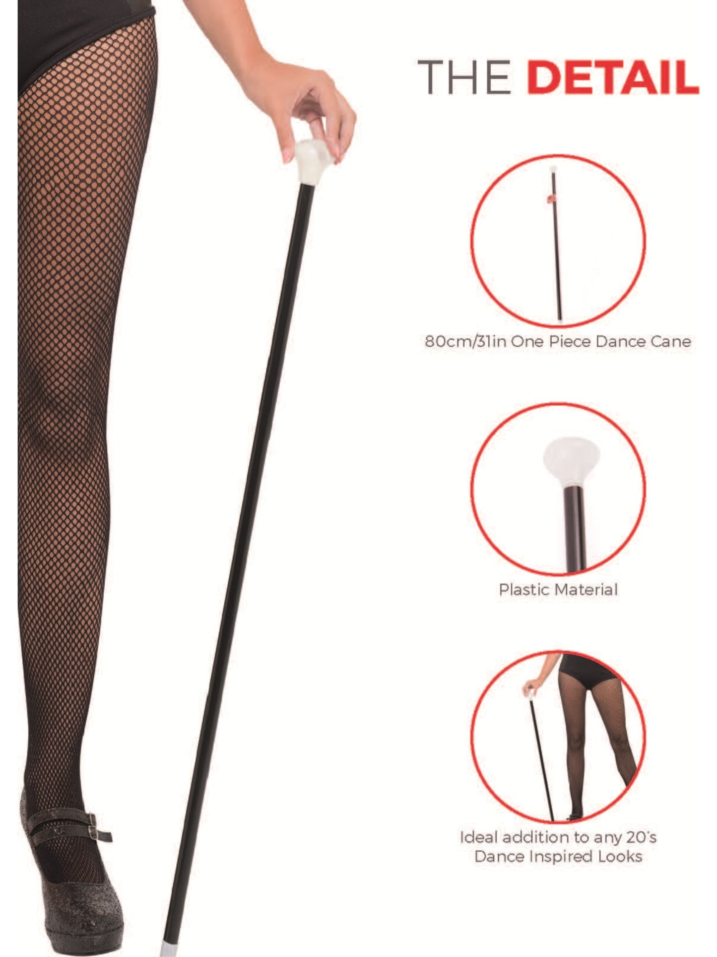 20s Style Dance Cane, Black Wholesale
