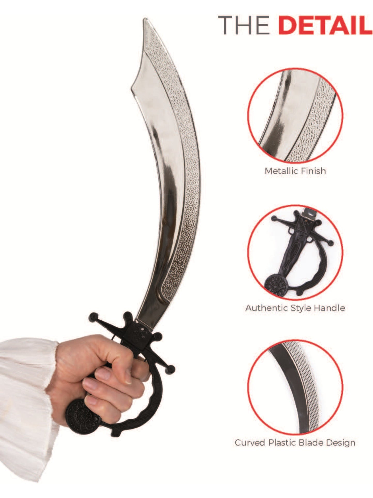 Pirate Sword, 50cm / 20in, Silver Wholesale