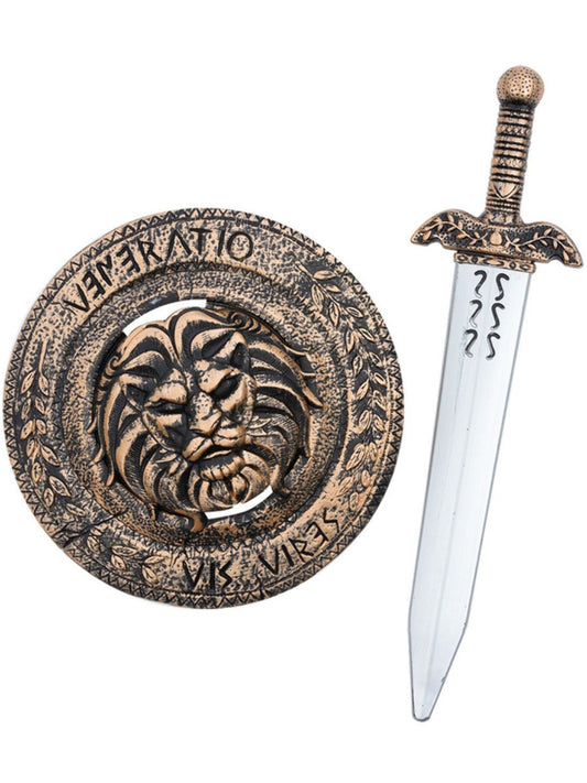 Gladiator Lion Shield 46cm Sword 47cm