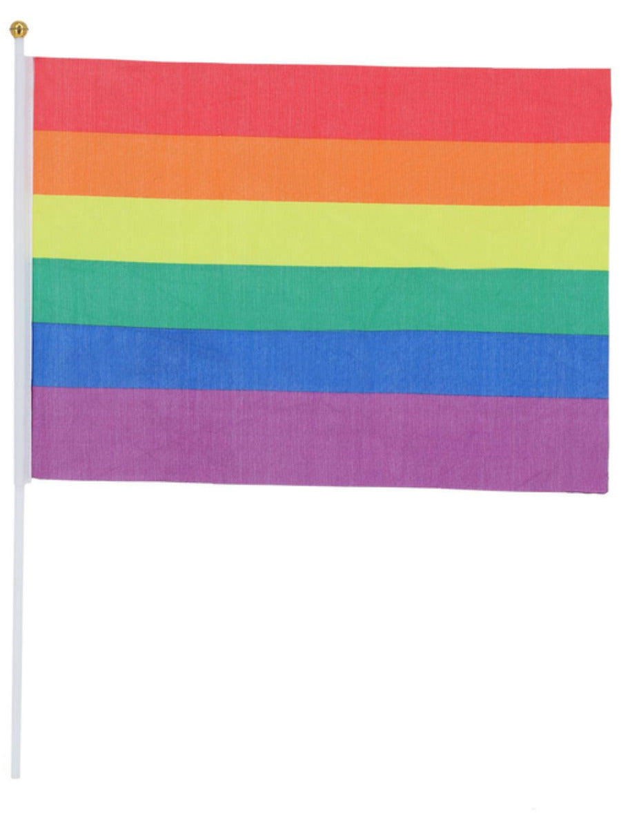 Hand Held Rainbow Flags 45x30cm 12Pk Alternative 1