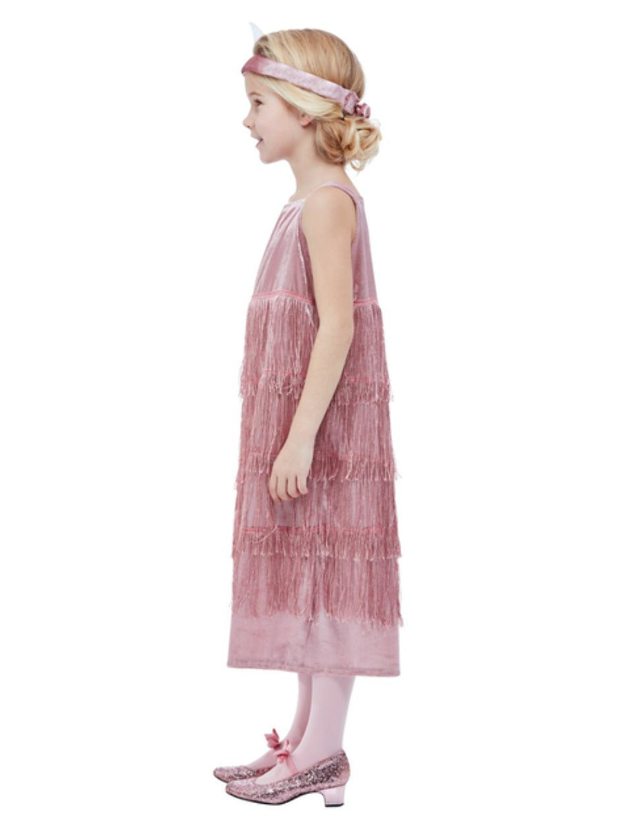 20s Pink Flapper Costume WHOLESALE Side