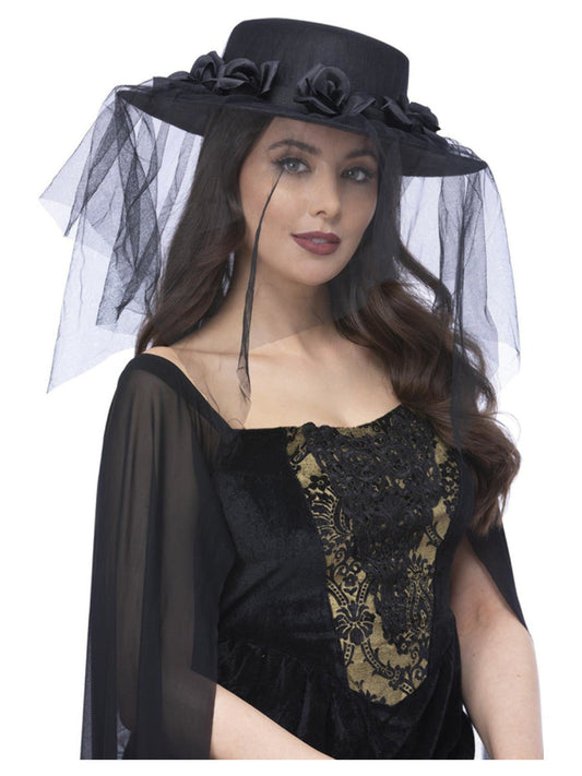 Gothic Black Widow Funeral Hat Wholesale