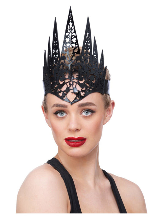 Black Filigree Queen Crown Headband Wholesale