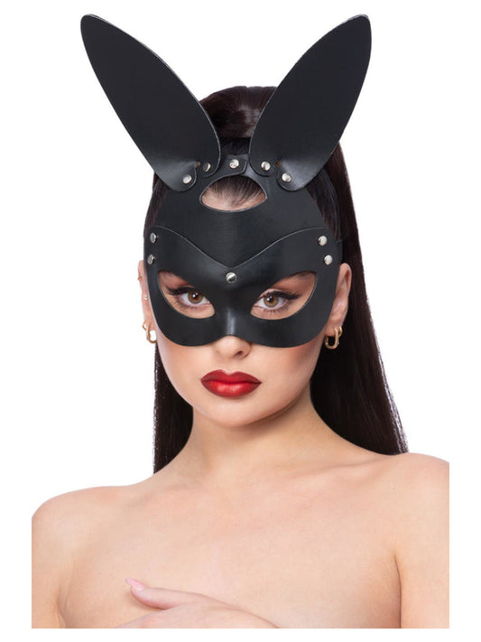Fever Black Mock Leather Rabbit Mask Wholesale