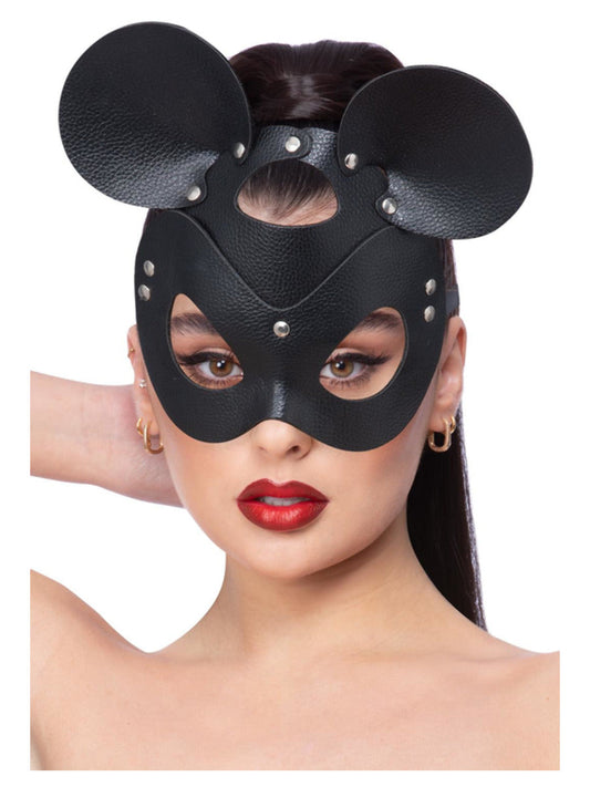 Fever Black Leather Look Mouse Mask Wholesale