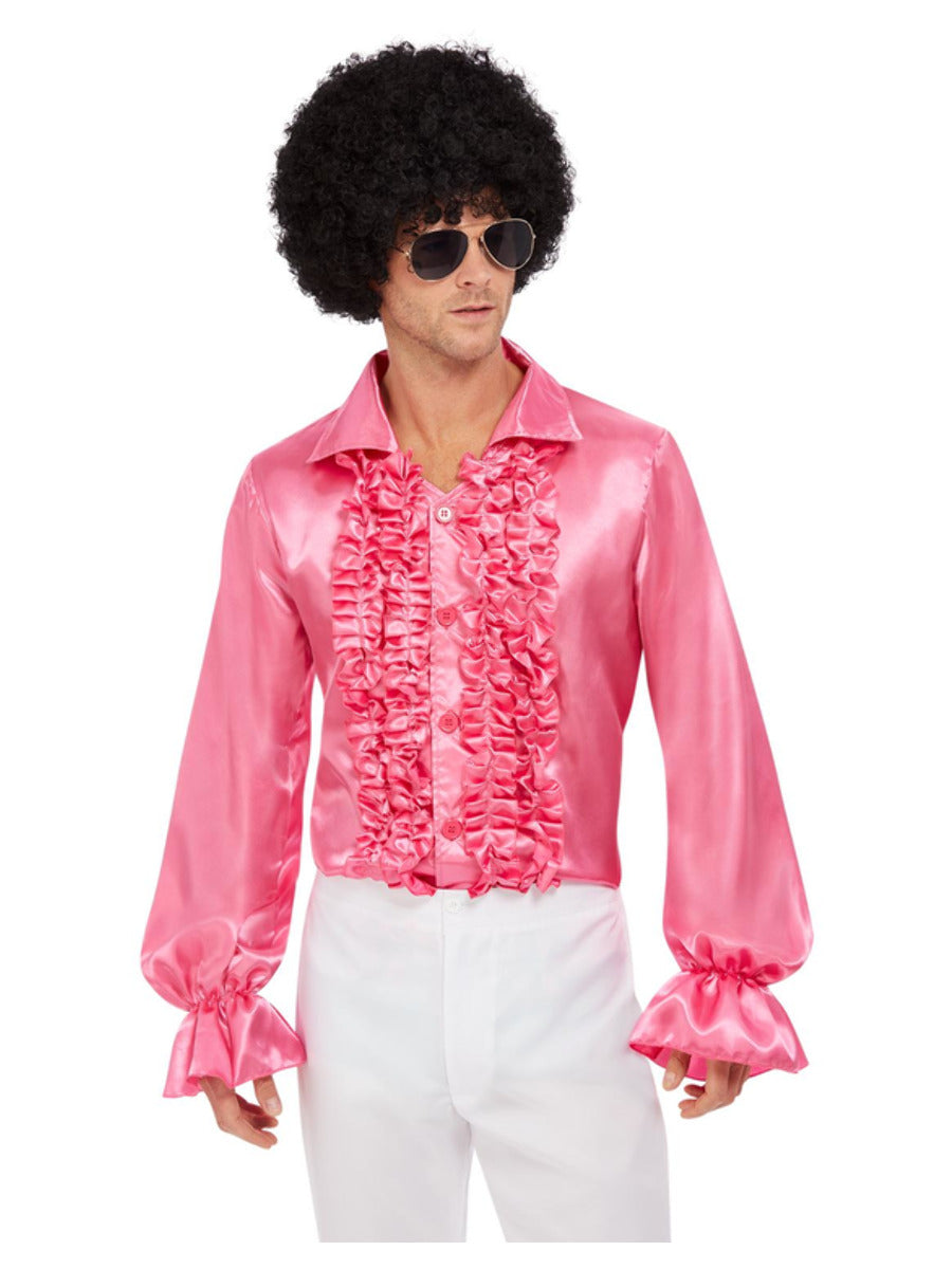 60s Ruffled Shirt Hot Pink WHOLESALE Alternative 1