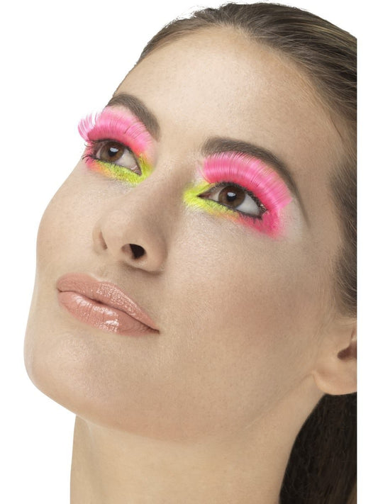80s Party Eyelashes, Neon Pink Wholesale
