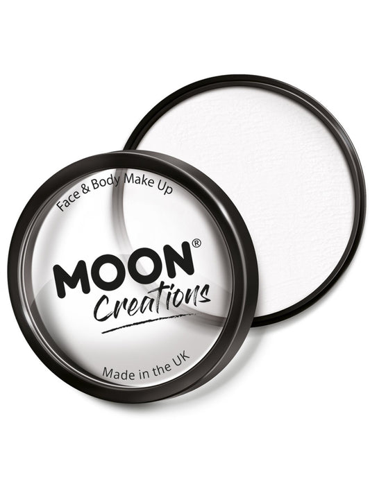 Moon Creations Pro Face Paint Cake Pot, White, 36g Single