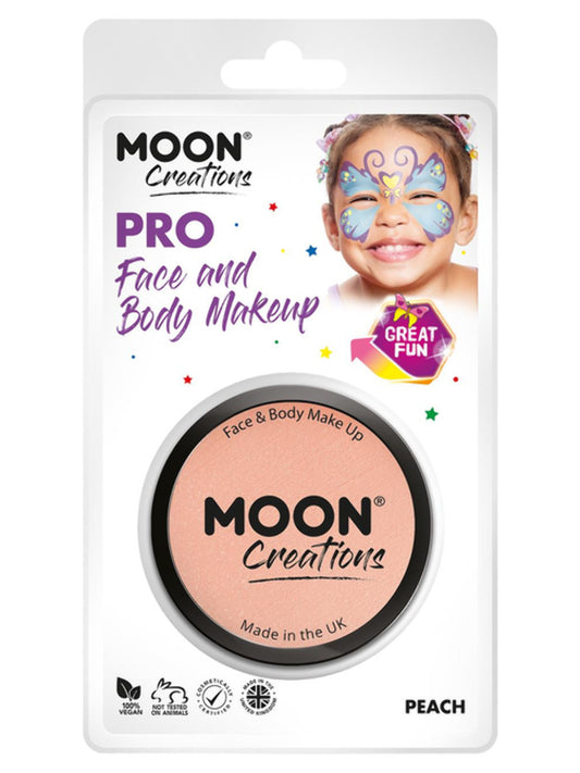 Moon Creations Pro Face Paint Cake Pot, Peach, 36g Clamshell