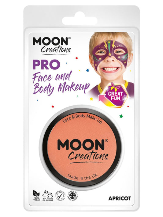 Moon Creations Pro Face Paint Cake Pot, Apricot, 36g Clamshell