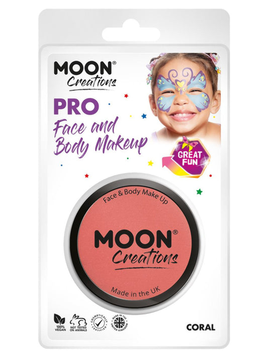 Moon Creations Pro Face Paint Cake Pot, Coral, 36g Clamshell