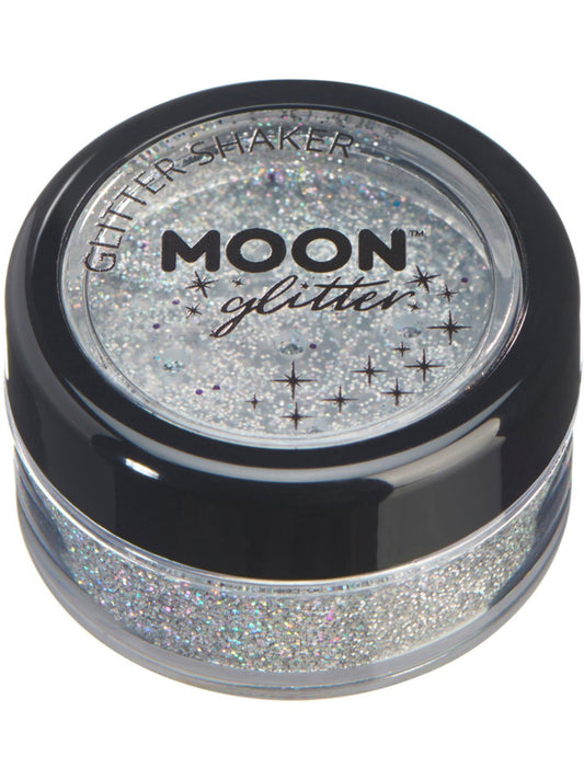 Moon Glitter Holographic Glitter Shakers, Silver, Single, 5g