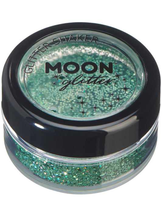 Moon Glitter Holographic Glitter Shakers, Green, Single, 5g
