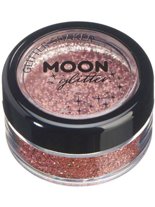 Moon Glitter Holographic Glitter Shakers,Rose Gold, Single, 5g
