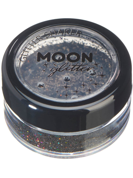 Moon Glitter Holographic Glitter Shakers, Black, Single, 5g