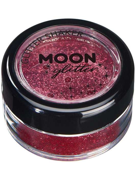 Moon Glitter Classic Fine Glitter Shakers, Red, Single, 5g