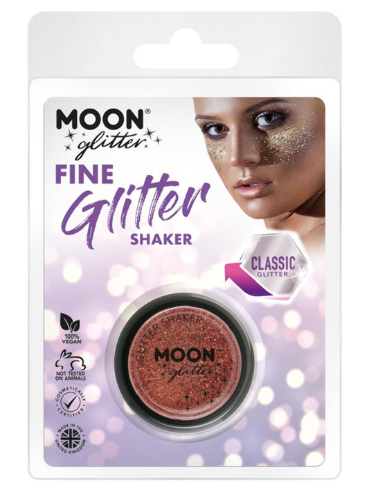 Moon Glitter Classic Fine Glitter Shakers, Copper Bronze, Clamshell, 5g