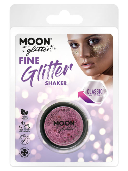 Moon Glitter Classic Fine Glitter Shakers, Pink, Clamshell, 5g