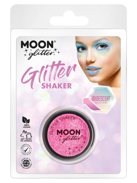 Moon Glitter Iridescent Glitter Shakers, Pink, Clamshell, 5g