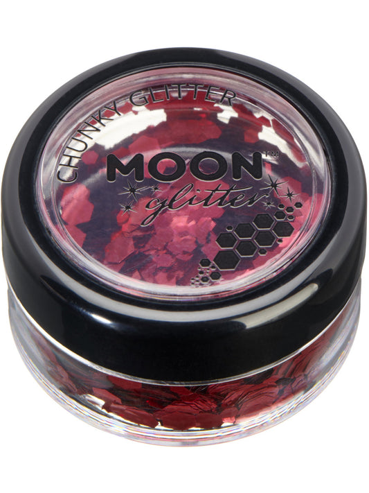 Moon Glitter Classic Chunky Glitter, Red, Single, 3g