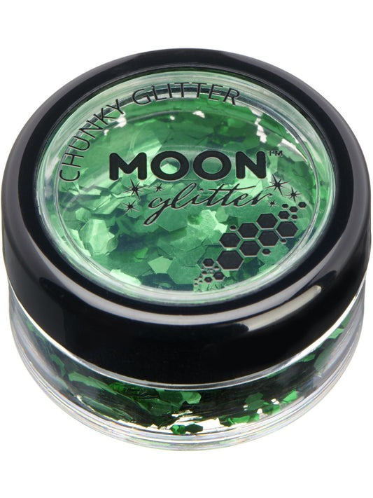 Moon Glitter Classic Chunky Glitter, Green, Single, 3g