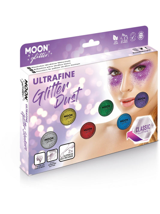 Moon Glitter Classic Ultrafine Glitter Dust, Assorted, Boxset, 5g