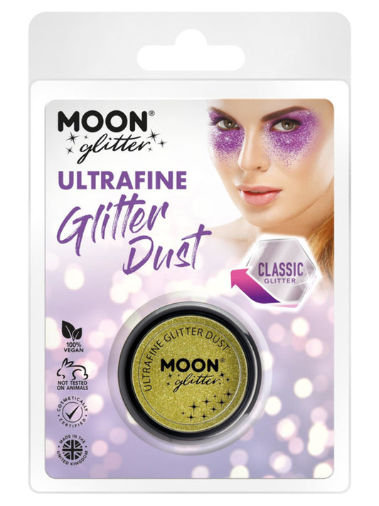 Moon Glitter Classic Ultrafine Glitter Dust, Gold, Clamshell, 5g