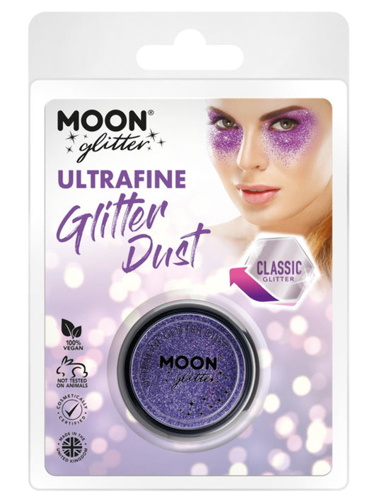 Moon Glitter Classic Ultrafine Glitter Dust, Lavender, Clamshell, 5g