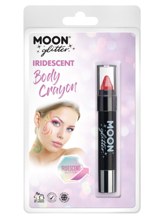 Moon Glitter Iridescent Body Crayons, Cherry, Clamshell, 3.2g