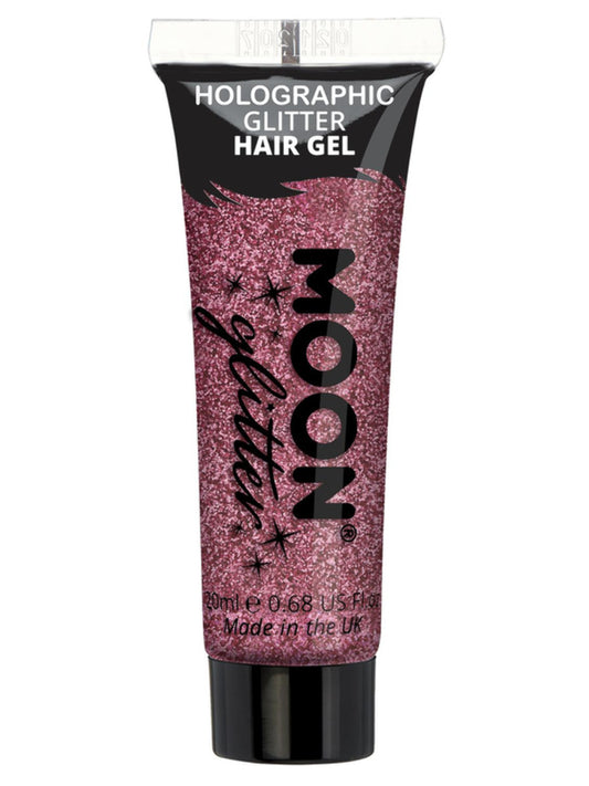 Moon Glitter Holographic Glitter Hair Gel, Pink, Single, 20ml