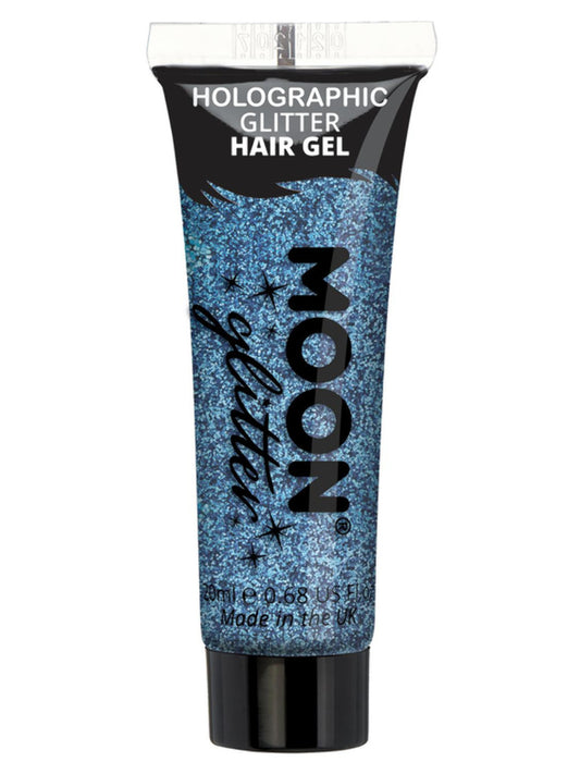 Moon Glitter Holographic Glitter Hair Gel, Blue, Single, 20ml