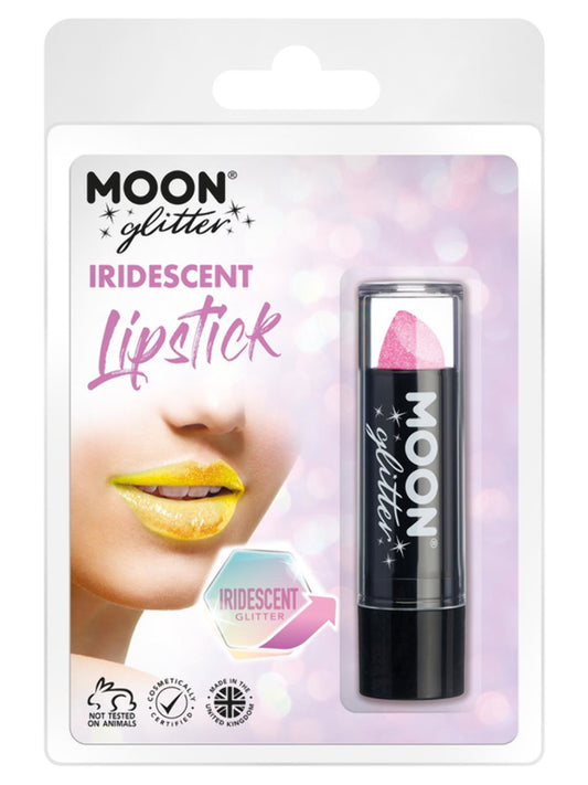 Moon Glitter Iridescent Glitter Lipstick, Pink, Clamshell, 4.2g 