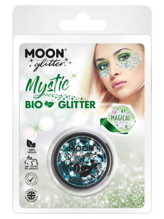 Moon Glitter Mystic Bio Chunky Glitter, Clamshell, Mixed Colours, 3g, Glacier