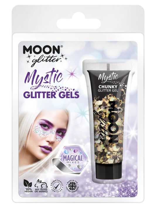 Moon Glitter Mystic Chunky Glitter Gel, Clamshell, Mixed Colours, 12ml, Luxe