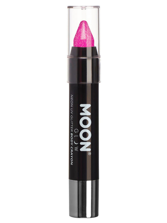 Moon Glow - Neon UV Glitter Body Crayons, Magenta, 3.2g Single