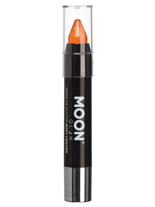 Moon Glow - Neon UV Glitter Body Crayons, Orange, 3.2g Single