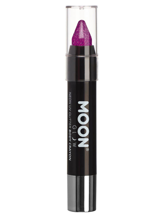 Moon Glow - Neon UV Glitter Body Crayons, Purple, 3.2g Single