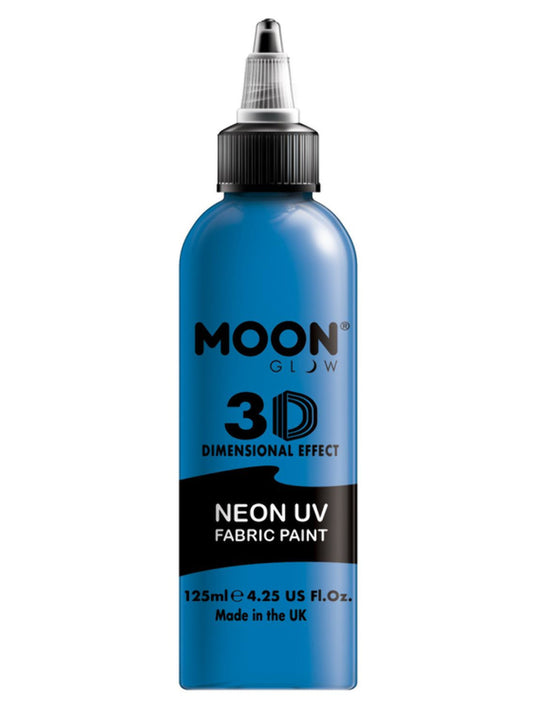 Moon Glow - Neon UV Intense Fabric Paint, Blue, 125ml Single