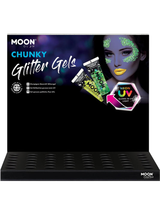 Moon Glow - Neon UV Chunky Glitter Gel, CDU (no stock)