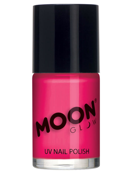 Moon Glow Intense Neon UV Nail Polish, Intense Pink, Single, 14ml